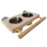 Bird Feeding Cups Hanging Parrot Feeder Water Bowls with Platform & Perch
